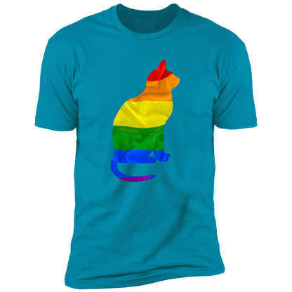 Cat Pride, Cat Pride shirt for humas, in turquoise