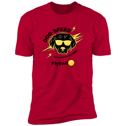 Dog Speed Faster Than You Think Flyball T-shirt, Flyball shirt dog shirt for humans, in red