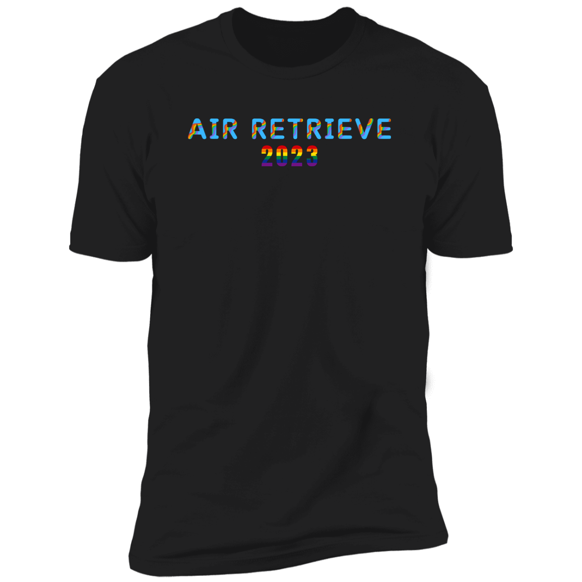 Air Retrieve 2023 Pride Dock diving t-shirt, dog pride air retrieve dock diving shirt for humans, in black