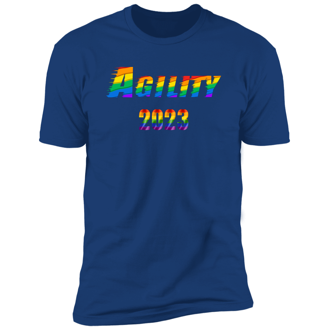 Agility Pride 2023 Cat pride t-shirt,  Agility pride shirt for humans, in royal blue