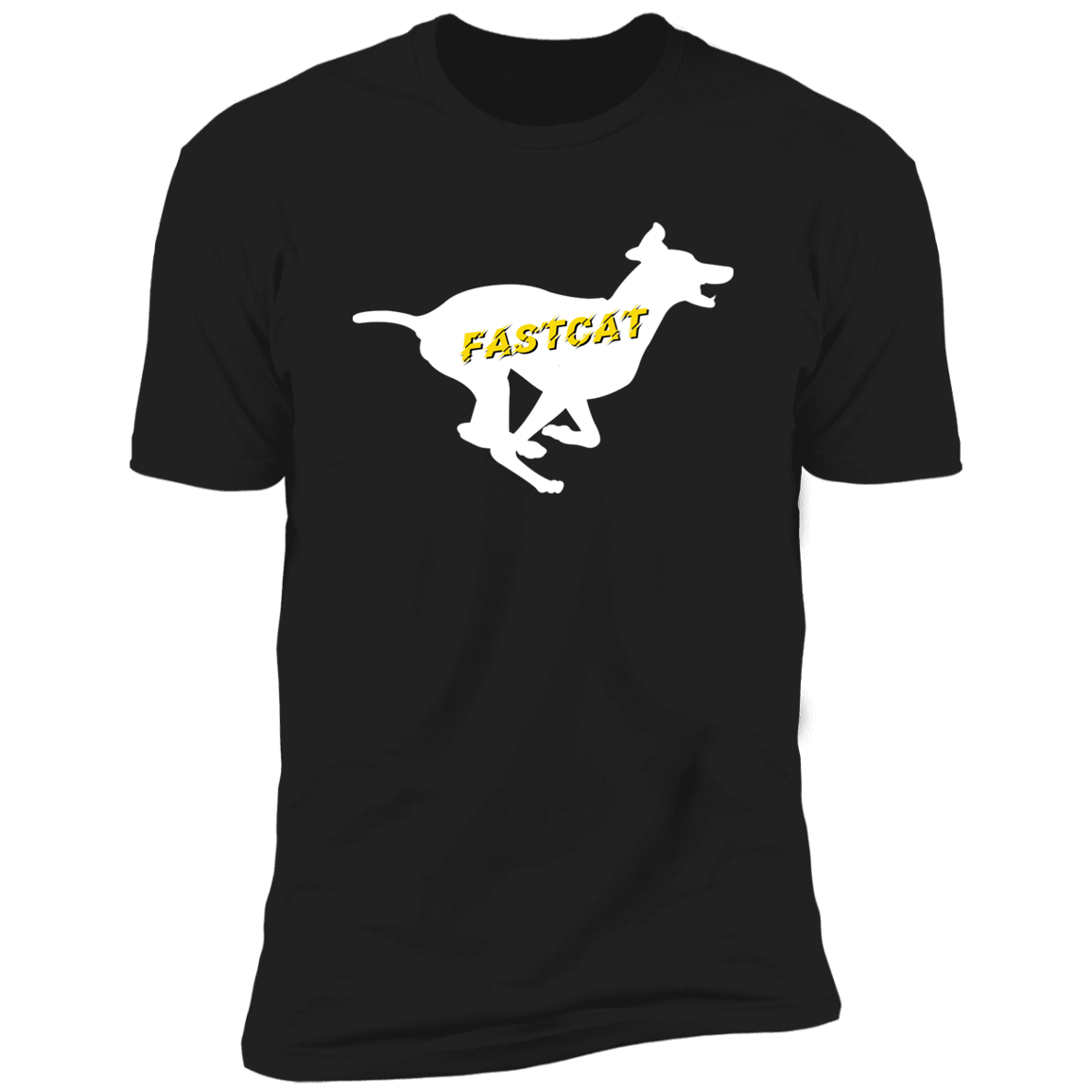 FastCAT Dog T-shirt, sporting dog t-shirt for humans, FastCAT t-shirt, in black