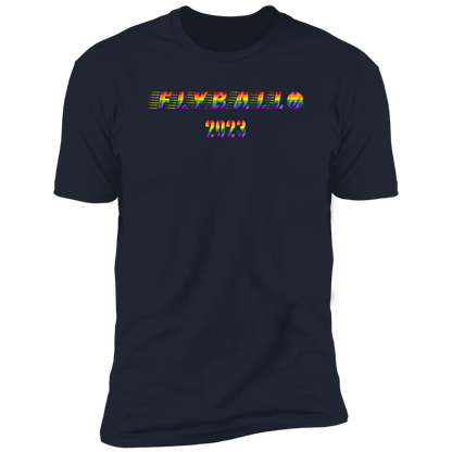 Flyball pride 2023 t-shirt, dog pride dog flyball shirt for humans, in navy blue