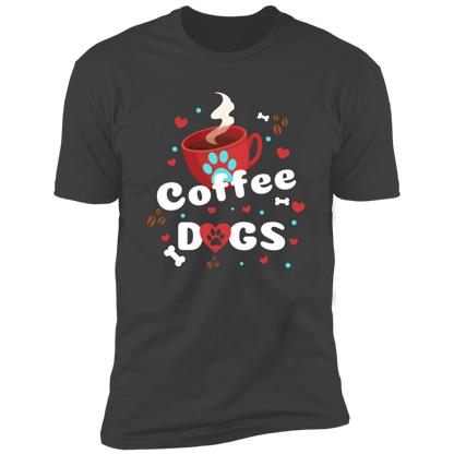 Coffee Dogs T-shirt, Dog Shirt for humans, in heavy metal gray