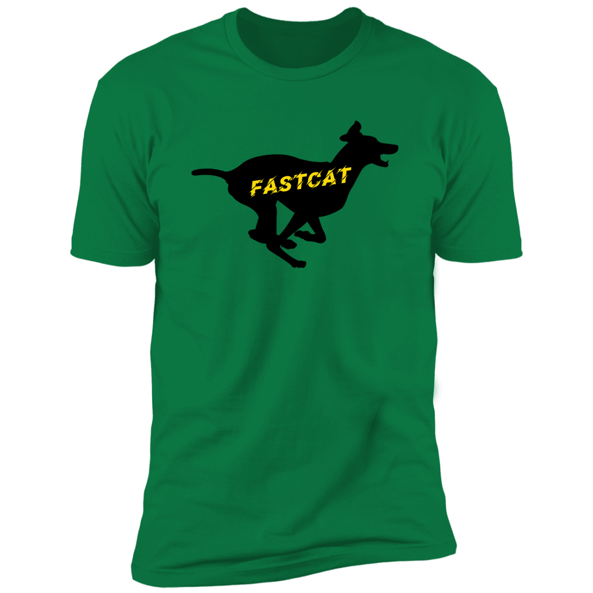 FastCAT Dog T-shirt, sporting dog t-shirt for humans, FastCAT t-shirt, in kelly green