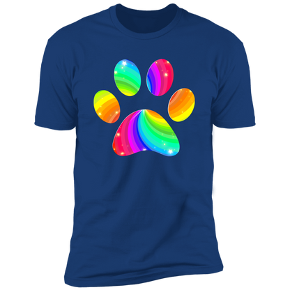 Pride Paw 2023 (Flag) Pride T-shirt, Paw Pride Dog Shirt for humans, in royal blue
