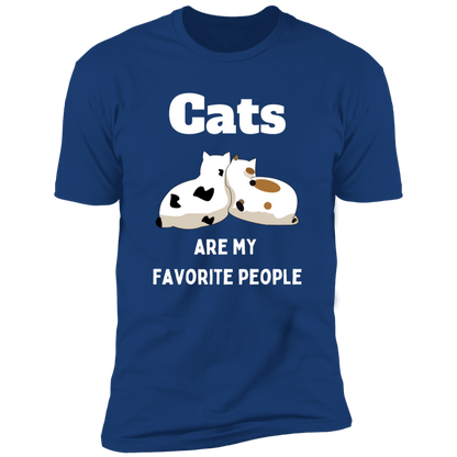 Cats Are My Favorite People T-shirt, Cat Shirt for humans, in royal blue