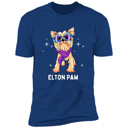 Elton Paw Dog Shirt, Funny dog shirt for humans, Dog mom shirt, dog dad shirt, in royal blue