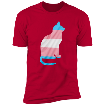 Trans Pride Cat Pride T-shirt, Trans Pride Cat Shirt for humans, in red