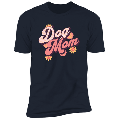 Retro Dog Mom t-shirt, Dog Mom shirt, Dog T-shirt for humans, in navy blue