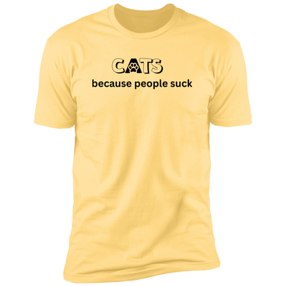 Cats Because People Suck T-shirt, Cat Shirt for humans, in banana cream