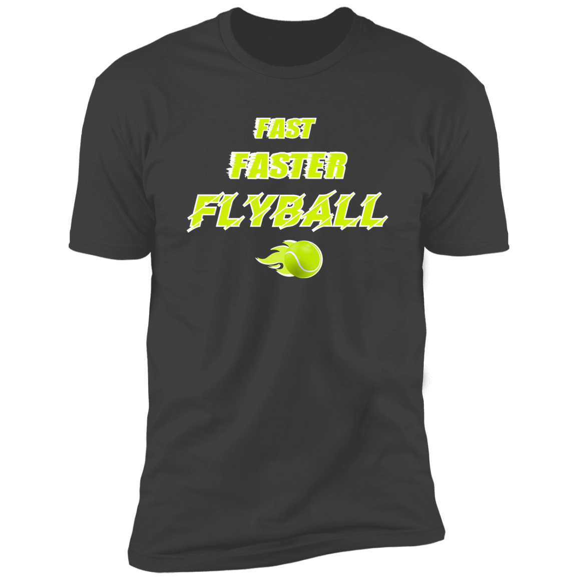 Fast Faster Flyball Dog T-shirt, sporting dog t-shirt, flyball t-shirt, in heavy metal gray