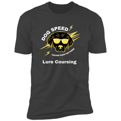 Dog Speed Faster Than You Think Lure Coursing T-shirt, Lure Coursing shirt dog shirt for humans, in heavy metal gray