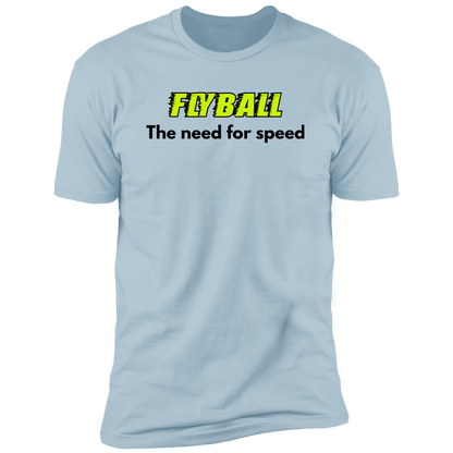 Flyball The Need For Speed dog shirt, dog shirt for humans, sporting dog shirt, in light blue