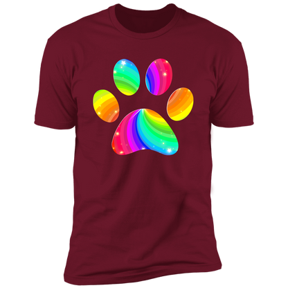 Pride Paw 2023 (Flag) Pride T-shirt, Paw Pride Dog Shirt for humans, in cardinal red