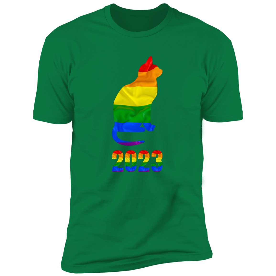 Cat Pride 2023, cat pride cat shirt for humans, in kelly green