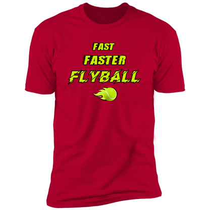 Fast Faster Flyball Dog T-shirt, sporting dog t-shirt, flyball t-shirt, in red
