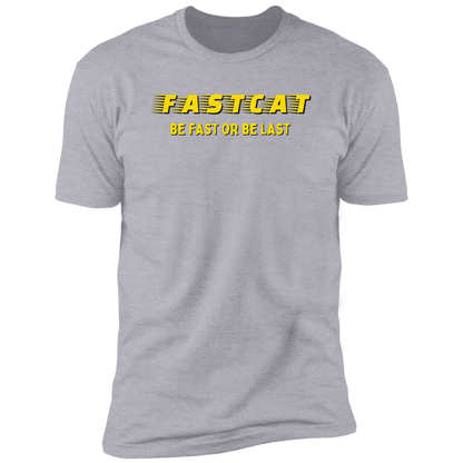 FastCAT Be Fast or Be Last Dog Sport T-shirt, FastCAT Shirt for humans, in light heather gray
