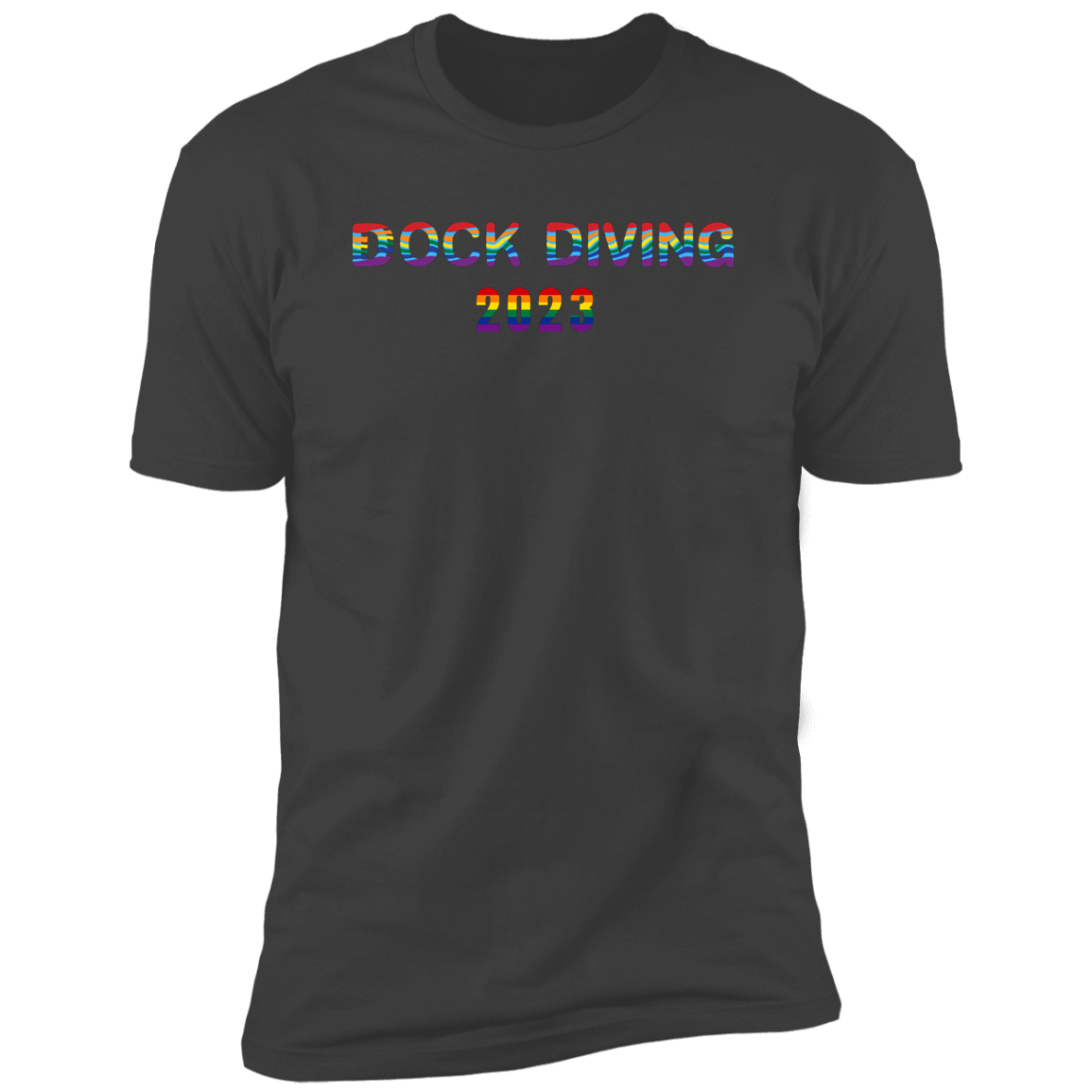 Dock Diving Pride 2023 Dock diving t-shirt, dog pride dock diving shirt for humans, in heavy metal gray