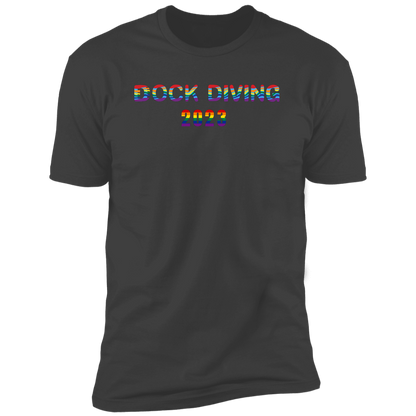 Dock Diving Pride 2023 Dock diving t-shirt, dog pride dock diving shirt for humans, in heavy metal gray