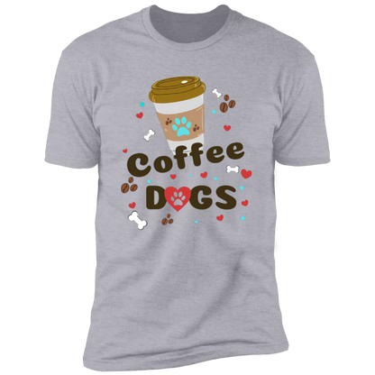 To go Coffee Dogs T-shirt, Dog Shirt for humans, in light heather gray