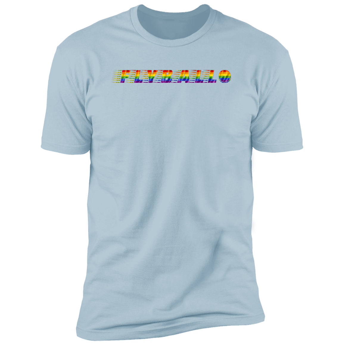Flyball pride t-shirt, dog pride dog flyball shirt for humans, in light blue