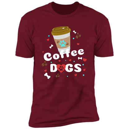 To go Coffee Dogs T-shirt, Dog Shirt for humans, in cardinal red