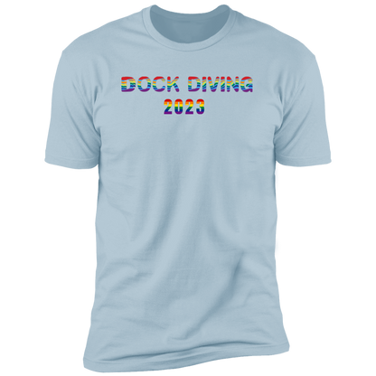 Dock Diving Pride 2023 Dock diving t-shirt, dog pride dock diving shirt for humans, in light blue