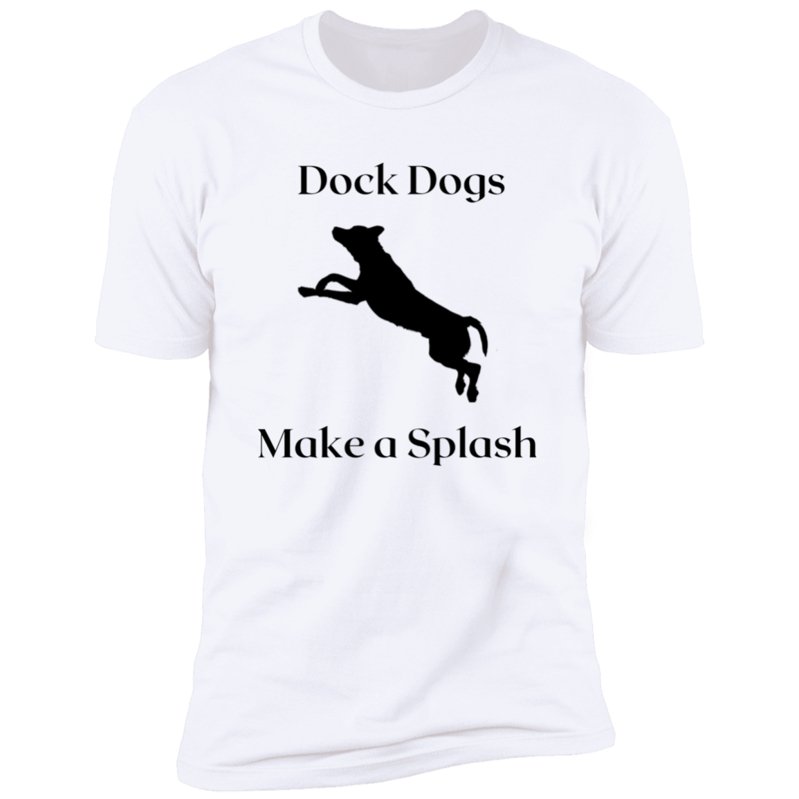 Dock Dogs Make a Splash Dock Diving t-shirt, Dock diving shirt, in white