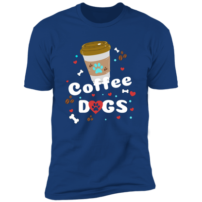 To go Coffee Dogs T-shirt, Dog Shirt for humans, in royal blue