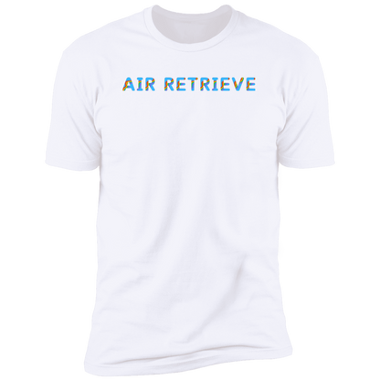 Air Retrieve Pride Dock diving t-shirt, dog pride air retrieve dock diving shirt for humans, in white