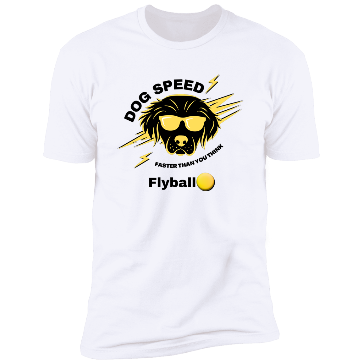 Dog Speed Faster Than You Think Flyball T-shirt, Flyball shirt dog shirt for humans, in white