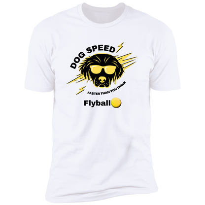 Dog Speed Faster Than You Think Flyball T-shirt, Flyball shirt dog shirt for humans, in white