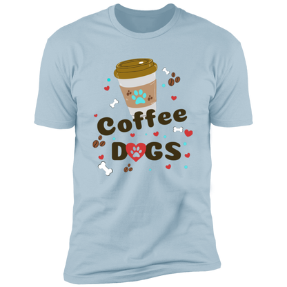 To go Coffee Dogs T-shirt, Dog Shirt for humans, in light blue