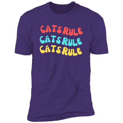 Cats Rule T-shirt, Cat Shirt for humans, in purple rush