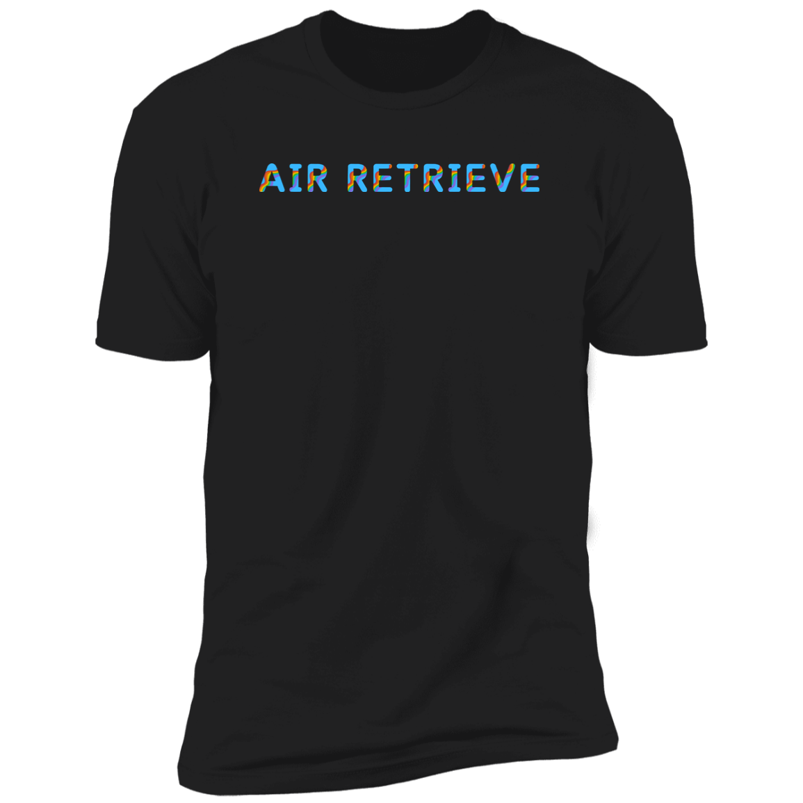 Air Retrieve Pride Dock diving t-shirt, dog pride air retrieve dock diving shirt for humans, in black