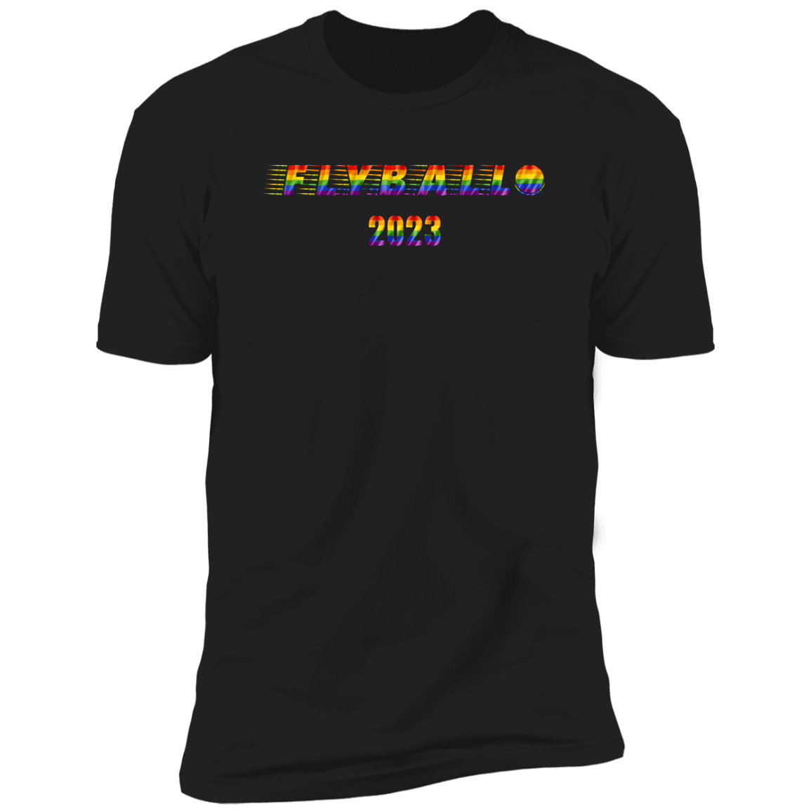 Flyball pride 2023 t-shirt, dog pride dog flyball shirt for humans, in black