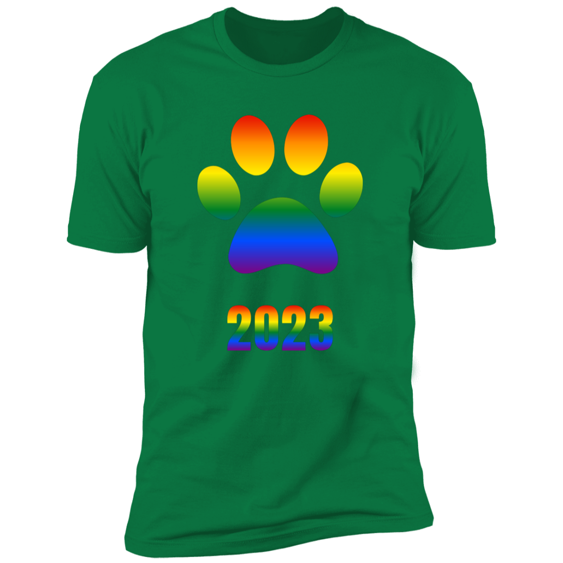 Dog Paw pride 2023 t-shirt, dog pride dog shirt for humans, in kelly green