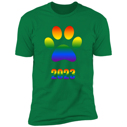 Dog Paw pride 2023 t-shirt, dog pride dog shirt for humans, in kelly green