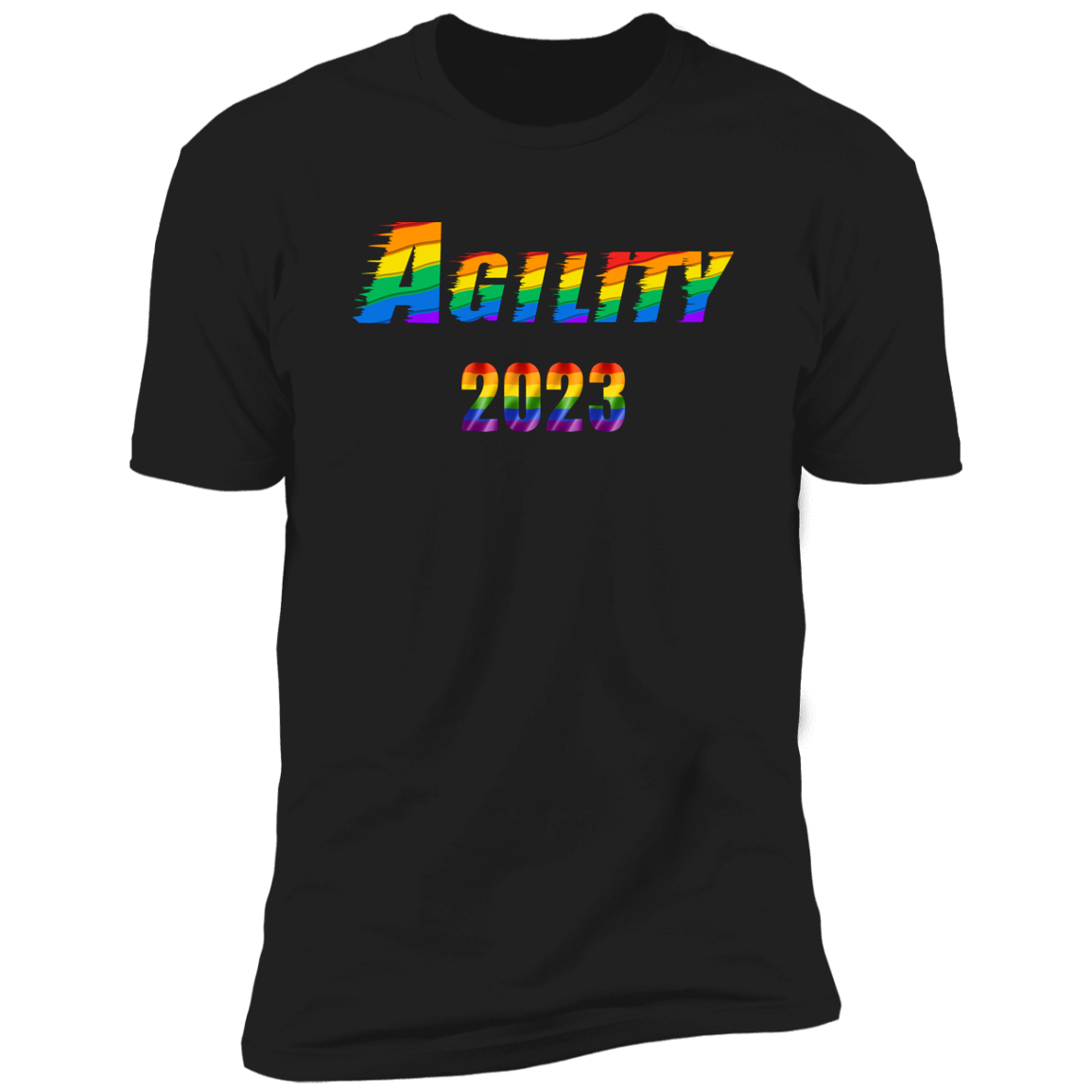 Agility Pride 2023 Cat pride t-shirt,  Agility pride shirt for humans, in black