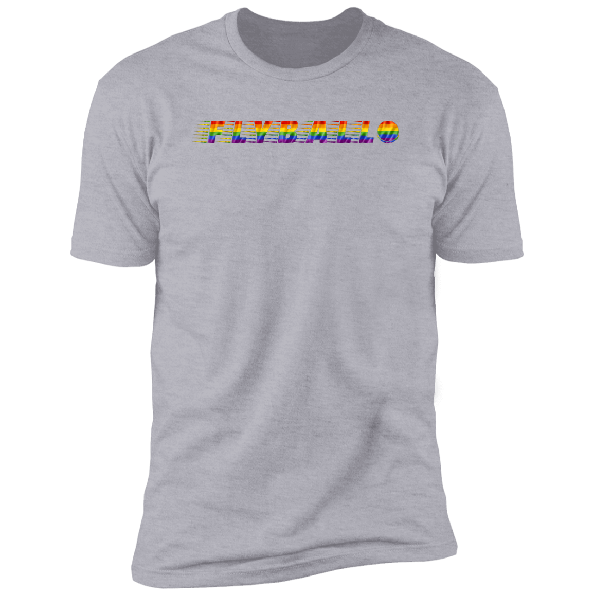 Flyball pride t-shirt, dog pride dog flyball shirt for humans, in light heather gray