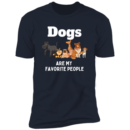 Dogs Are My Favorite People t-shirt, dog shirt for humans, in navy blue