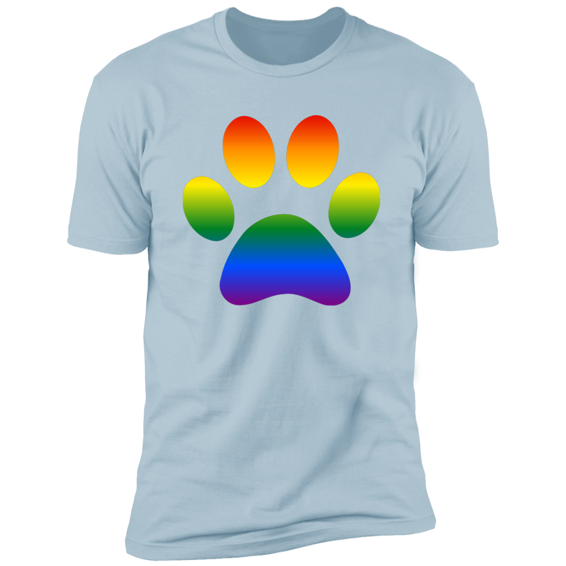 Dog paw Pride, Dog Pride shirt for humas, in light blue