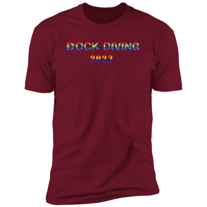 Dock Diving Pride 2023 Dock diving t-shirt, dog pride dock diving shirt for humans, in cardinal red