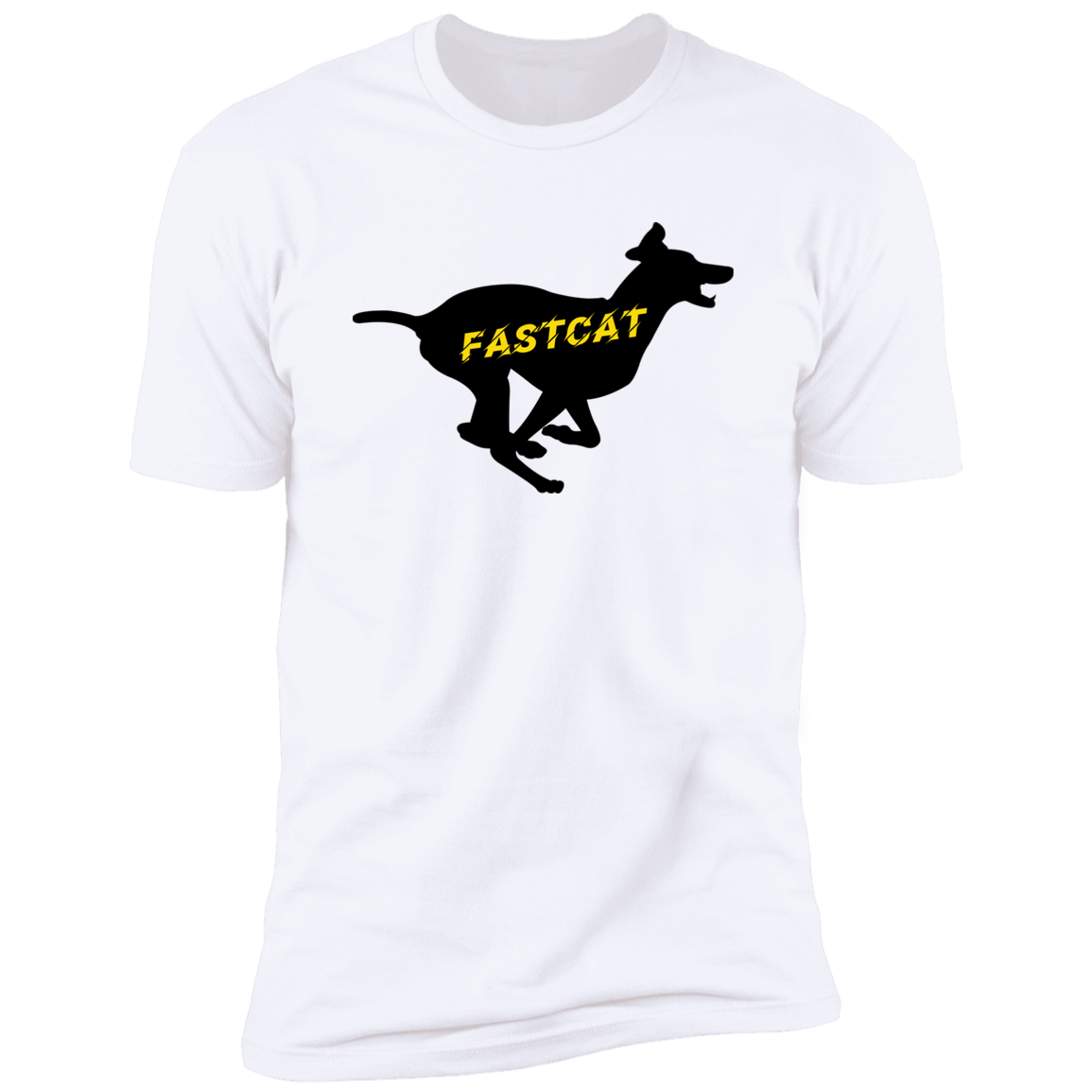 FastCAT Dog T-shirt, sporting dog t-shirt for humans, FastCAT t-shirt, in white