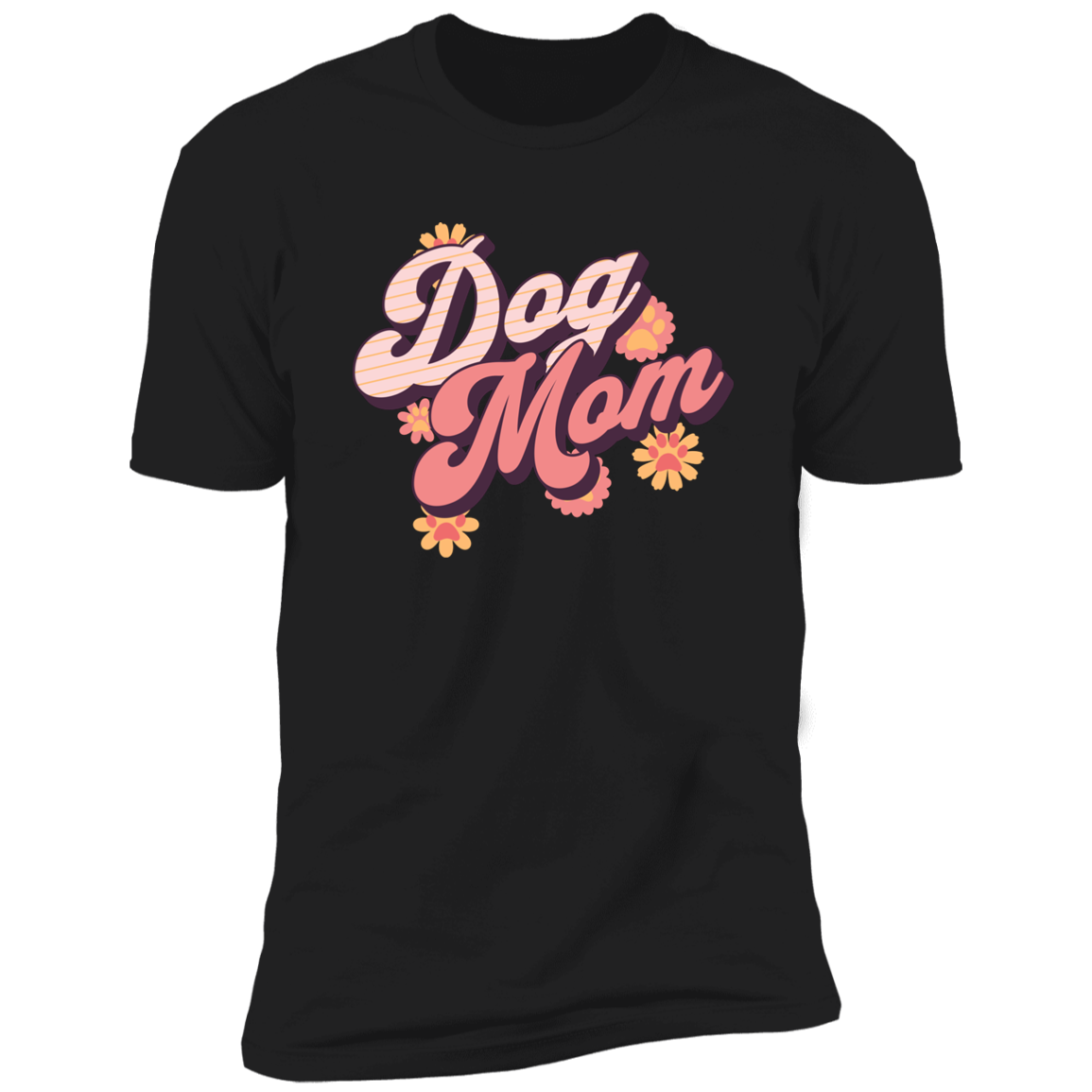 Retro Dog Mom t-shirt, Dog Mom shirt, Dog T-shirt for humans, in Black