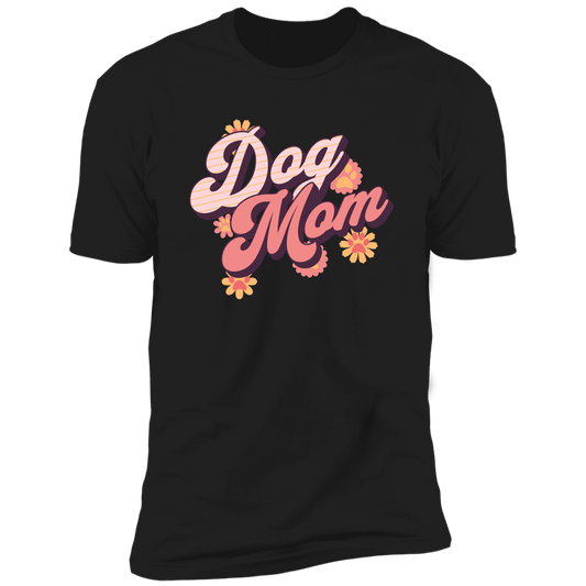 Retro Dog Mom t-shirt, Dog Mom shirt, Dog T-shirt for humans, in Black