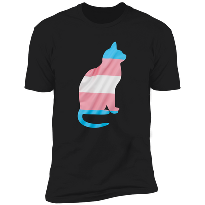 Trans Pride Cat Pride T-shirt, Trans Pride Cat Shirt for humans, in black