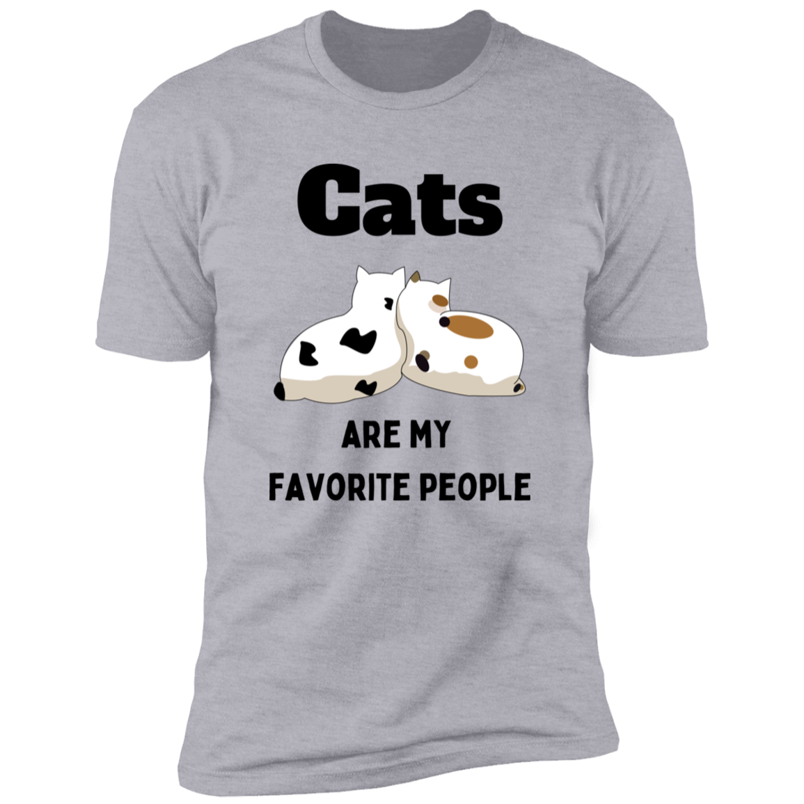 Cats Are My Favorite People T-shirt, Cat Shirt for humans, in light heather gray