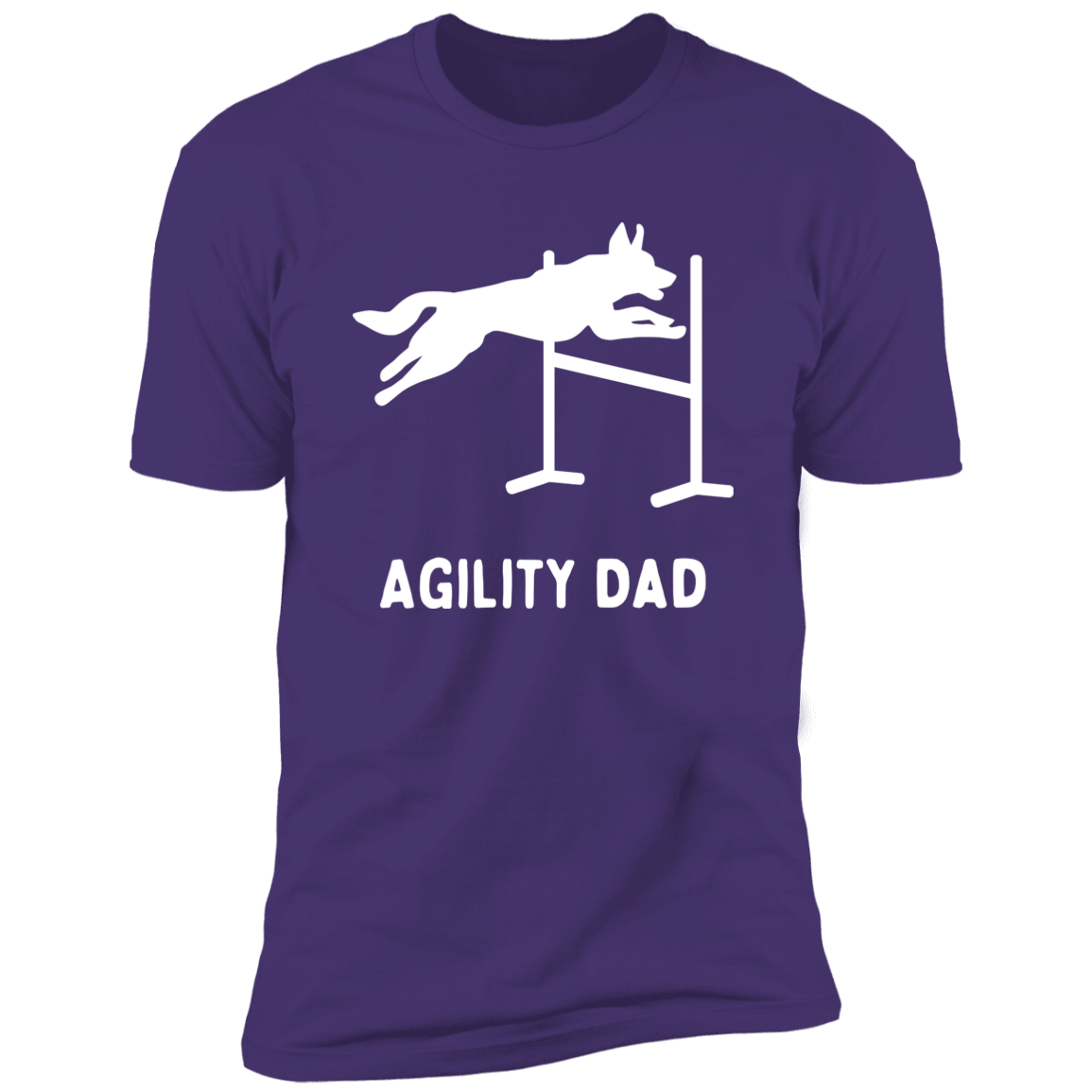 Agility Dad Agility Dog Dog T-Shirt for humans, in purple rush