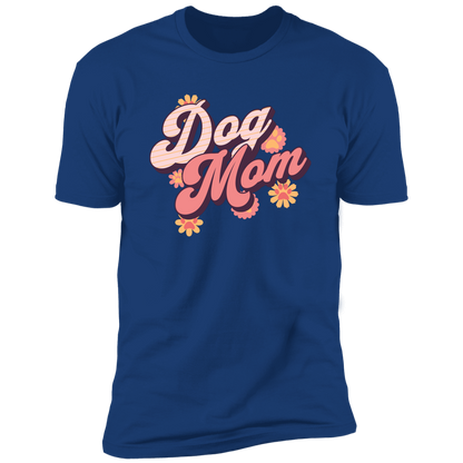 Retro Dog Mom t-shirt, Dog Mom shirt, Dog T-shirt for humans, in royal blue